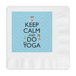 Keep Calm & Do Yoga Embossed Decorative Napkins