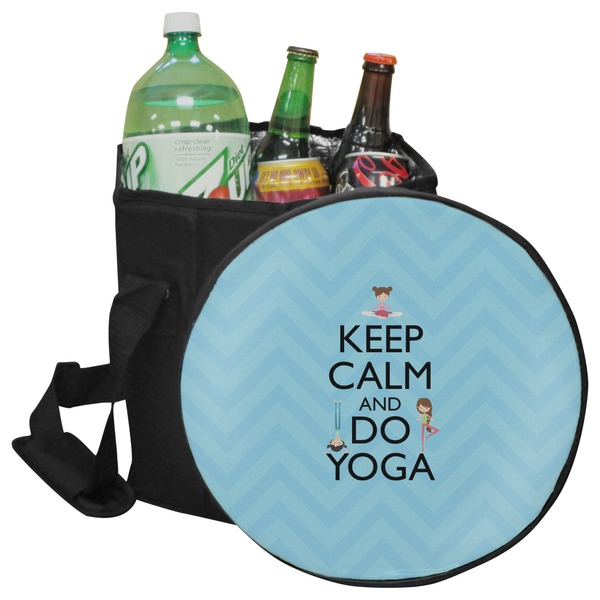 Custom Keep Calm & Do Yoga Collapsible Cooler & Seat