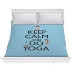 Keep Calm & Do Yoga Comforter - King