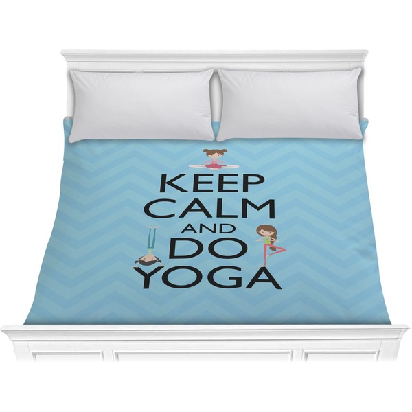 Custom Keep Calm & Do Yoga Comforter - King