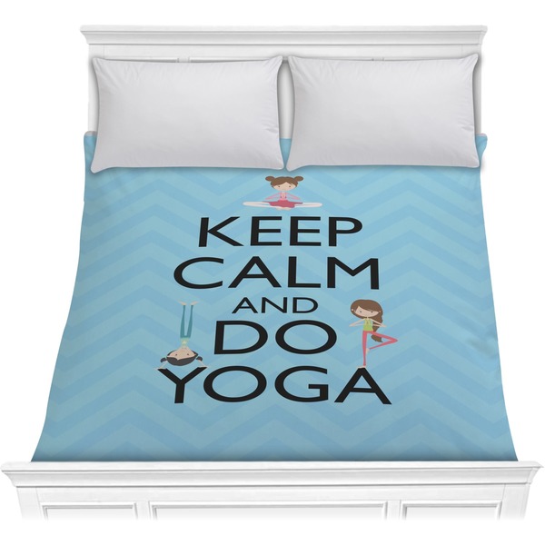 Custom Keep Calm & Do Yoga Comforter - Full / Queen