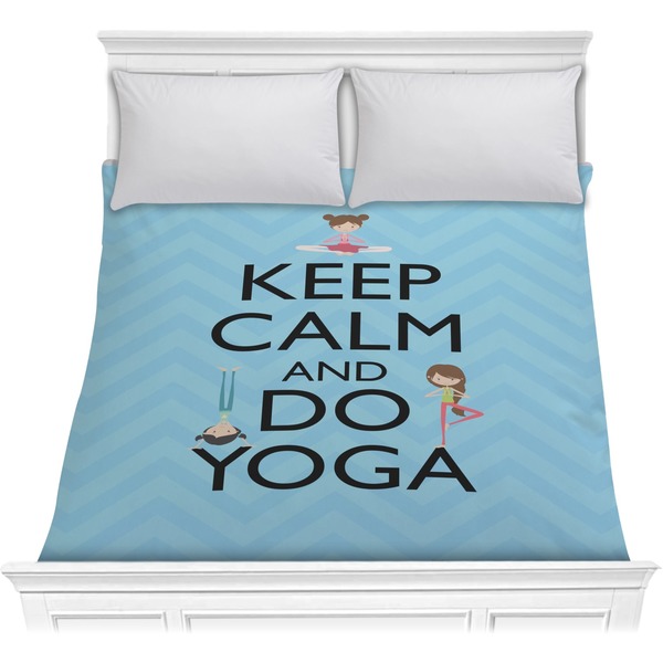 Custom Keep Calm & Do Yoga Comforter - Full / Queen