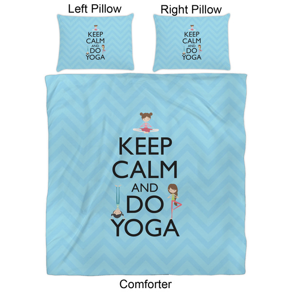Keep Calm & Do Yoga Comforter Set - Queen - Approval