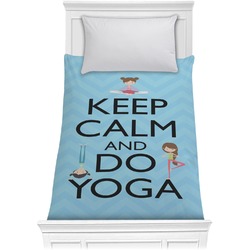 Keep Calm & Do Yoga Comforter - Twin