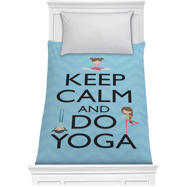 Custom Keep Calm & Do Yoga Comforter - Twin