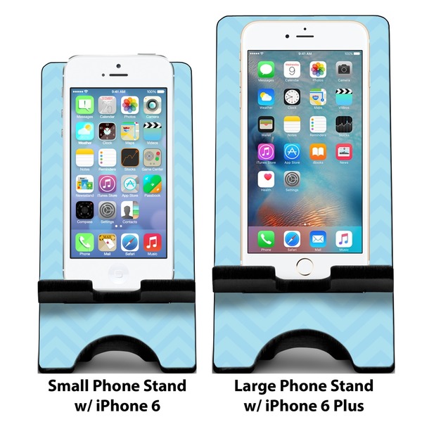 Keep Calm & Do Yoga Compare Phone Stand Sizes - with iPhones
