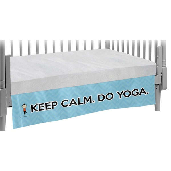 Custom Keep Calm & Do Yoga Crib Skirt