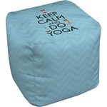 Keep Calm & Do Yoga Cube Pouf Ottoman