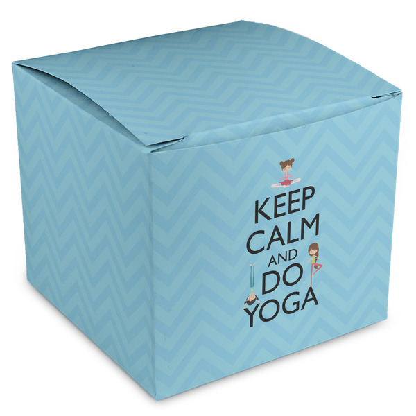 Custom Keep Calm & Do Yoga Cube Favor Gift Boxes