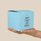 Keep Calm & Do Yoga Cube Favor Gift Box - On Hand - Scale View