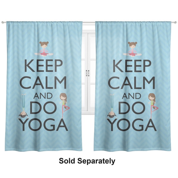 Keep Calm & Do Yoga Curtains