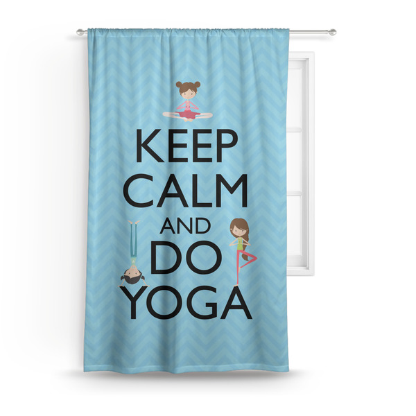 Custom Keep Calm & Do Yoga Curtain Panel - Custom Size