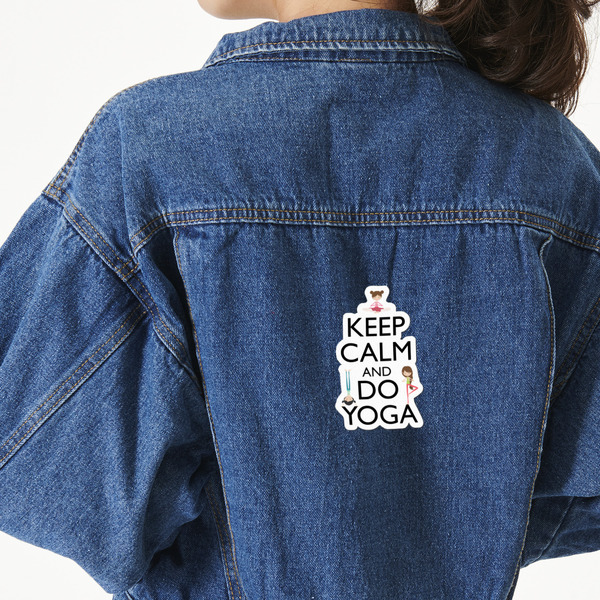 Custom Keep Calm & Do Yoga Twill Iron On Patch - Custom Shape - X-Large