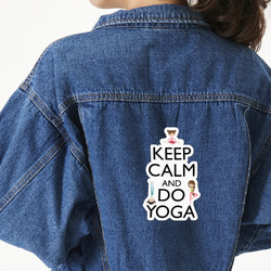 Keep Calm & Do Yoga Twill Iron On Patch - Custom Shape - 2XL - Set of 4