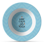 Keep Calm & Do Yoga Plastic Bowl - Microwave Safe - Composite Polymer