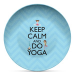 Keep Calm & Do Yoga Microwave Safe Plastic Plate - Composite Polymer