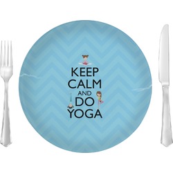 Keep Calm & Do Yoga 10" Glass Lunch / Dinner Plates - Single or Set