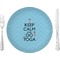 Keep Calm & Do Yoga 10" Glass Lunch / Dinner Plates - Single or Set