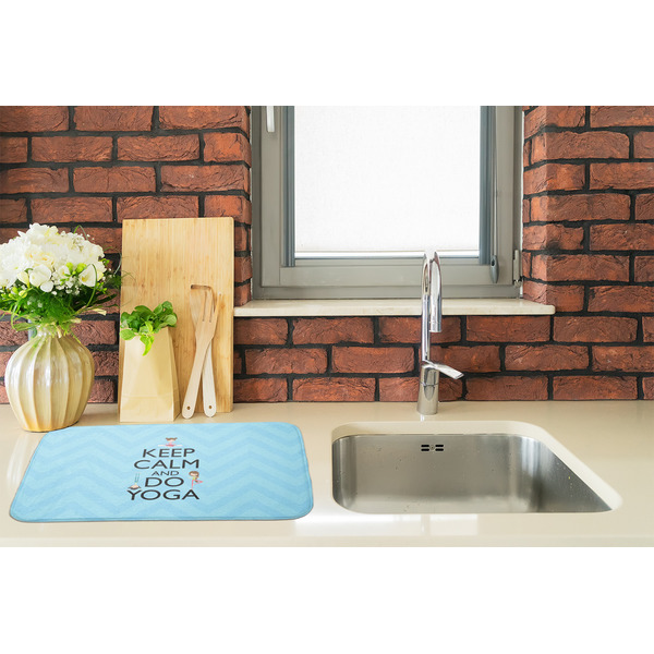 Keep Calm & Do Yoga Dish Drying Mat - LIFESTYLE 2