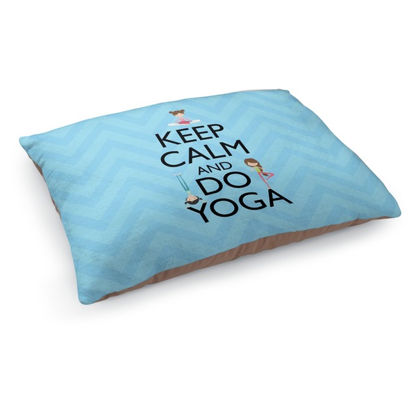 Custom Keep Calm & Do Yoga Dog Bed - Medium
