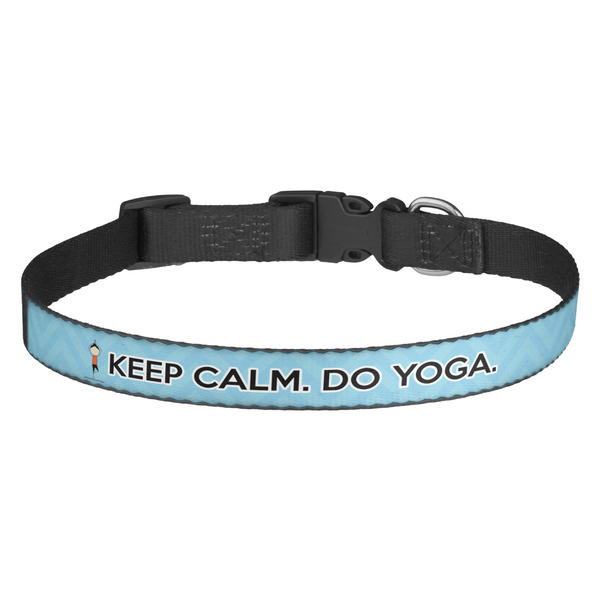 Custom Keep Calm & Do Yoga Dog Collar - Medium