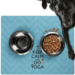 Keep Calm & Do Yoga Dog Food Mat - Large