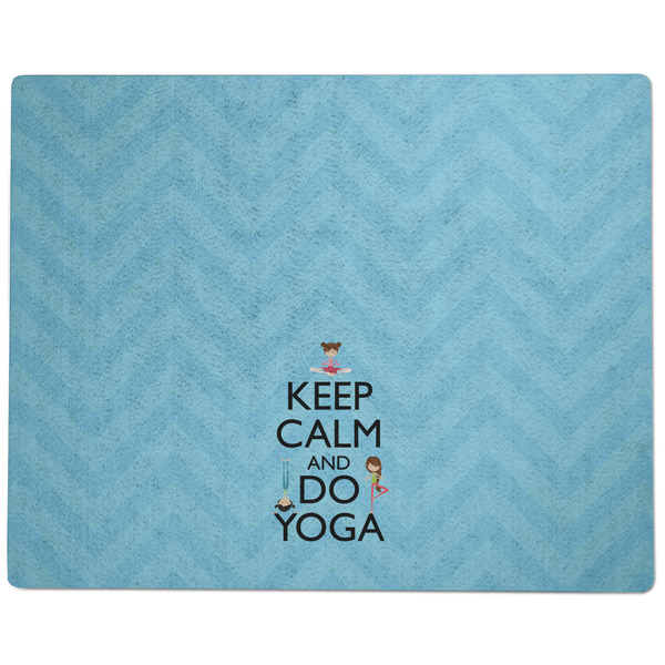 Keep Calm & Do Yoga Dog Food Mat - Large without Bowls