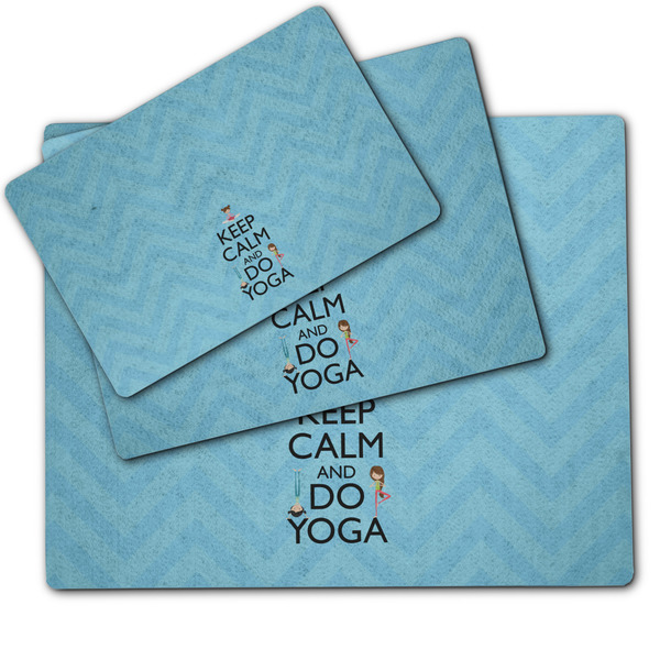 Keep Calm & Do Yoga Dog Food Mat - MAIN (sm, med, lrg)