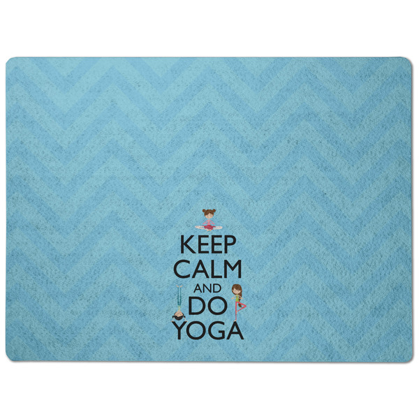 Keep Calm & Do Yoga Dog Food Mat - Medium without bowls