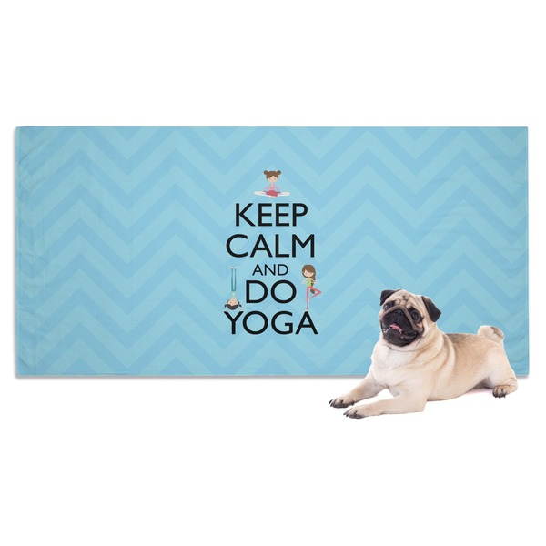 Custom Keep Calm & Do Yoga Dog Towel