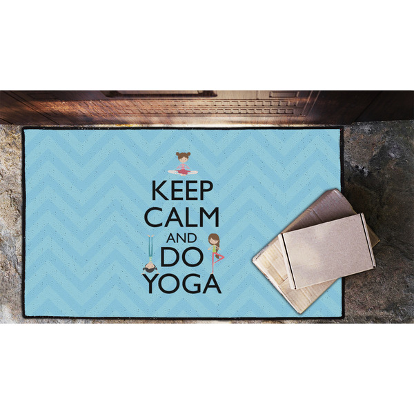 Keep Calm & Do Yoga Door Mat - LIFESTYLE (Lrg)