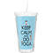 Keep Calm & Do Yoga Double Wall Tumbler with Straw