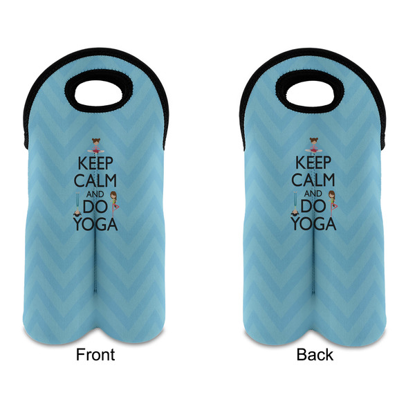 Keep Calm & Do Yoga Double Wine Tote - APPROVAL (new)
