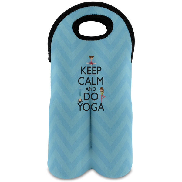 Custom Keep Calm & Do Yoga Wine Tote Bag (2 Bottles)