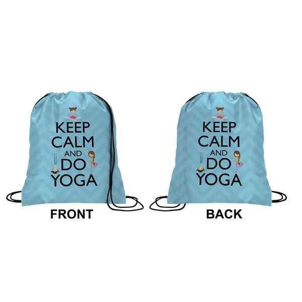 Keep Calm & Do Yoga Drawstring Backpack