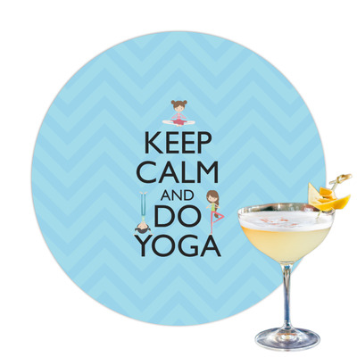 Keep Calm & Do Yoga Printed Drink Topper