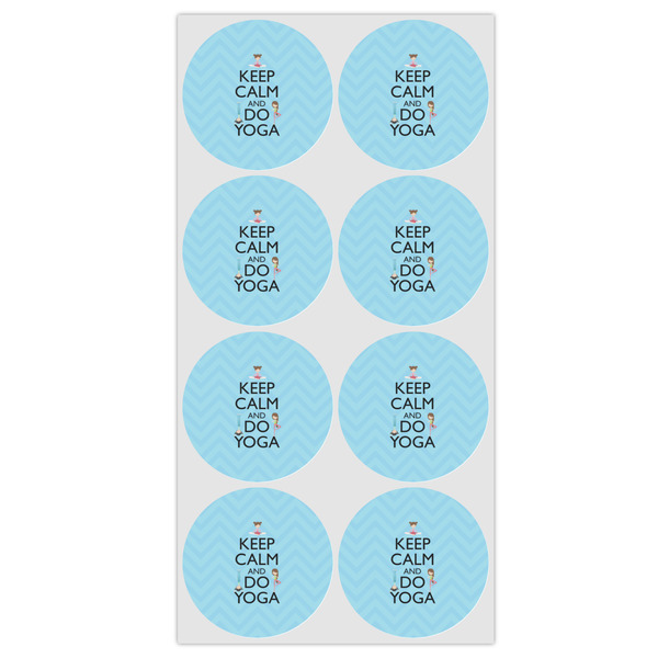 Keep Calm & Do Yoga Drink Topper - Medium - Set of 12