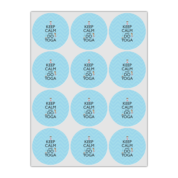 Keep Calm & Do Yoga Drink Topper - Small - Set of 12