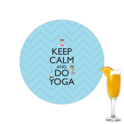 Keep Calm & Do Yoga Printed Drink Topper - 2.15"