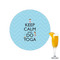 Keep Calm & Do Yoga Drink Topper - Small - Single with Drink