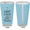 Keep Calm & Do Yoga Pint Glass - Full Color - Front & Back Views