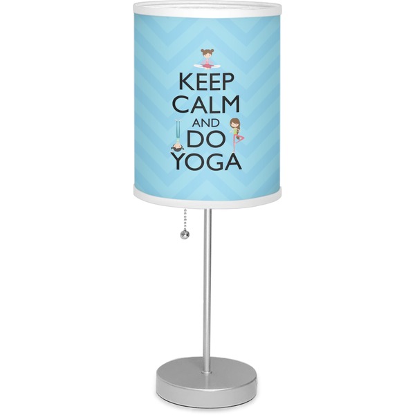 Custom Keep Calm & Do Yoga 7" Drum Lamp with Shade