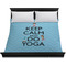 Keep Calm & Do Yoga Duvet Cover - King - On Bed - No Prop
