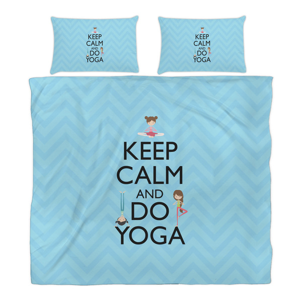 Keep Calm & Do Yoga Duvet Cover Set - King - Alt Approval