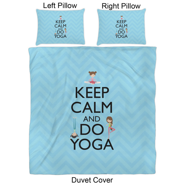 Keep Calm & Do Yoga Duvet Cover Set - Queen - Approval