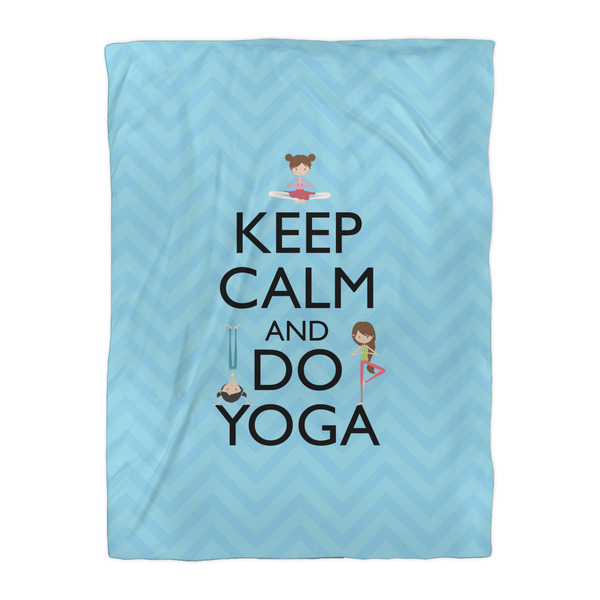Keep Calm & Do Yoga Duvet Cover - Twin XL - Front
