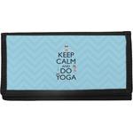 Keep Calm & Do Yoga Canvas Checkbook Cover