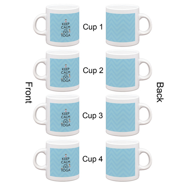 Keep Calm & Do Yoga Espresso Cup Set of 4 - Apvl