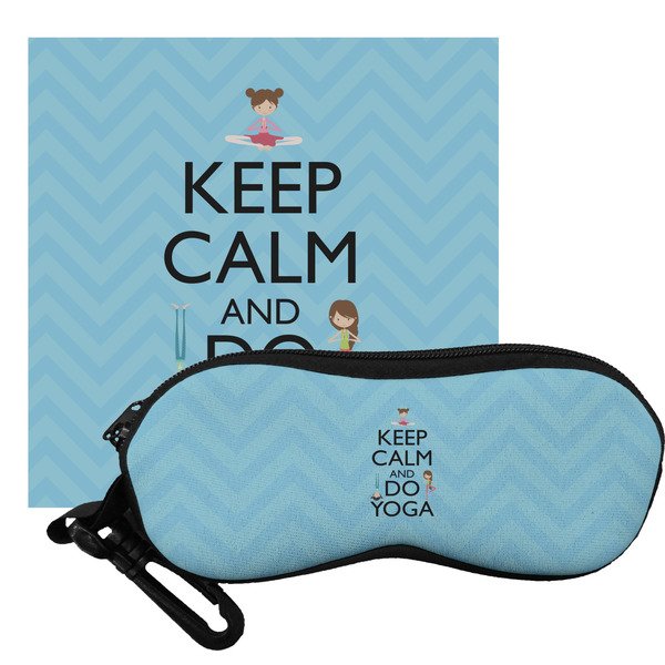 Custom Keep Calm & Do Yoga Eyeglass Case & Cloth