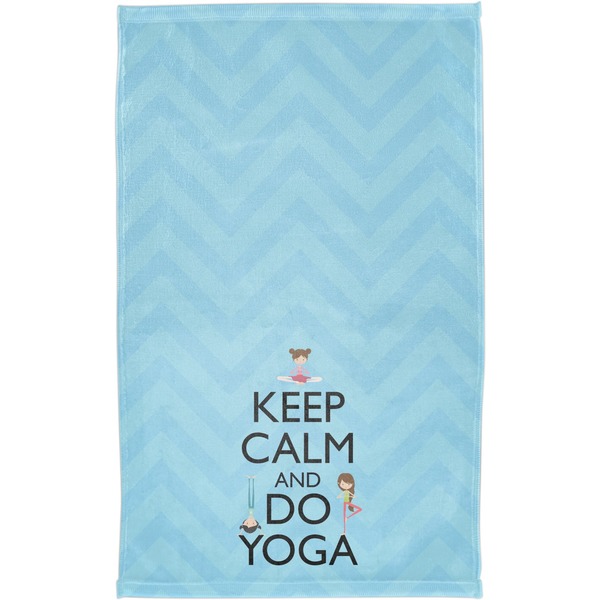 Keep Calm & Do Yoga Finger Tip Towel - Full View